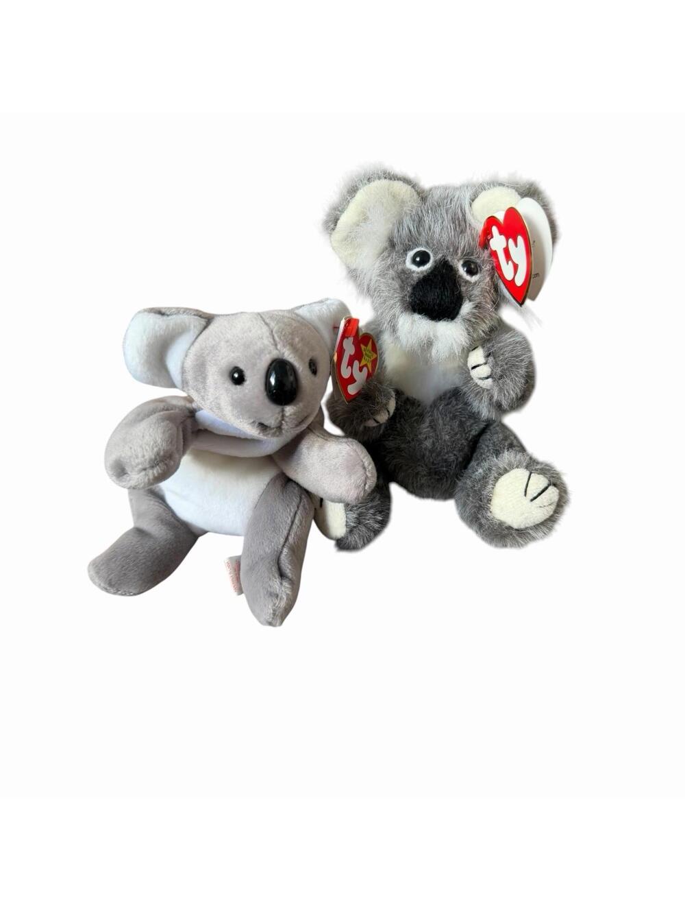 TY Beanie Babies Koala Plush Lot 2 Vintage Stuffed Animals MEL & BRISBANE